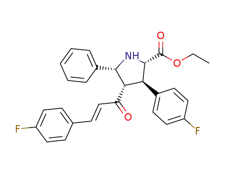 ethyl 3-(4-fluorophenyl)-4-((E)-3-(4-fluorophenyl)acryloyl)-5-phenylpyrrolidine-2-carboxylate