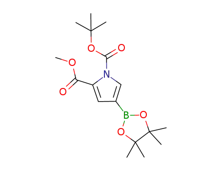 Molecular Structure of 942070-38-4 (1-BOC-2-(methoxycarbonyl)pyrrole-4-boronic acid,)