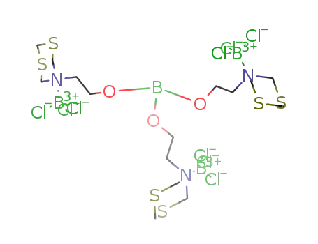tris[2-(5-trichloroborane-1,3,5-dithiazinan-5-yl)ethanyl] boric ester trichloroborane adduct
