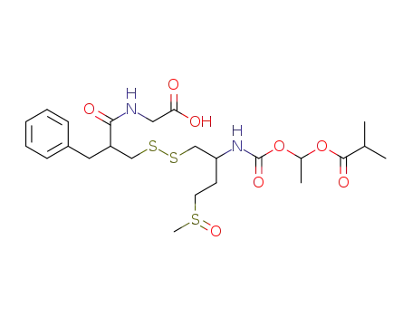 isobutyric acid 1-{1-2-[2-(carboxymethylcarbamoyl)-3-phenylpropyldisulfanylmethyl]-3-methanesulfinylpropylcarbamoyloxy}ethyl ester
