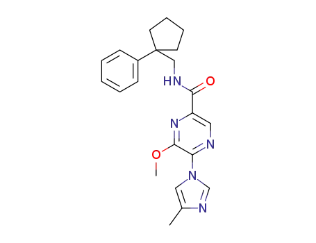 6-methoxy-5-(4-methyl-1H-imidazol-1-yl)-N-[(1-phenylcyclopentyl)methyl]pyrazine-2-carboxamide