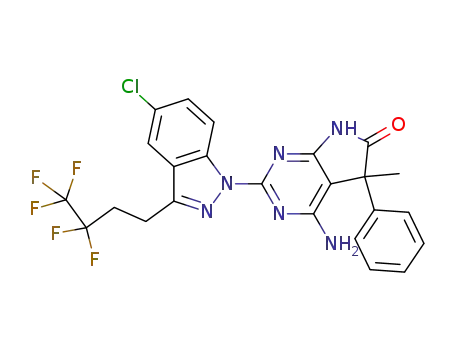 4-amino-2-[5-chloro-3-(3,3,4,4-pentafluorobutyl)-1H-indazol-1-yl]-5-methyl-5-phenyl-5,7-dihydro-6H-pyrrolo[2,3-d]pyrimidin-6-one