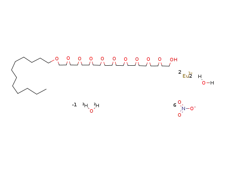 [(Eu(NO3)3)2(decaethylene glycol monododecyl ether)]*12H2O*99D2O