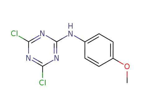 Molecular Structure of 30377-27-6 (4,6-dichloro-N-(4-methoxyphenyl)-1,3,5-triazin-2-amine)