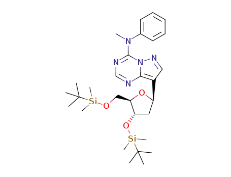 8-(2’-deoxy-3’,5’-di(tert-butyldimethylsilyl)-β-D-ribofuranosyl)-4-(N-methyl-N-phenylamino)pyrazolo[1,5-a][1,3,5]triazine