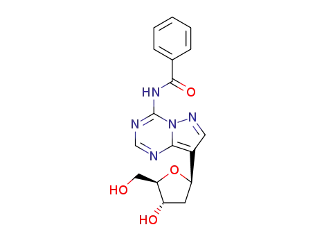 8-(2′-deoxy-β-D-ribofuranosyl)-4-(N-benzoylamino)-pyrazolo[1,5-a][1,3,5]triazine