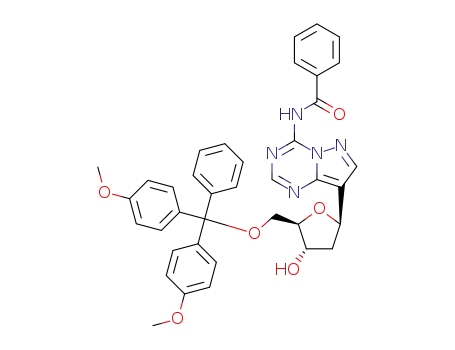 8-(2’-deoxy-5’-dimethoxytrityl-β-D-ribofuranosyl)-4-(N-benzoylamino)pyrazolo[1,5-a][1,3,5]triazine