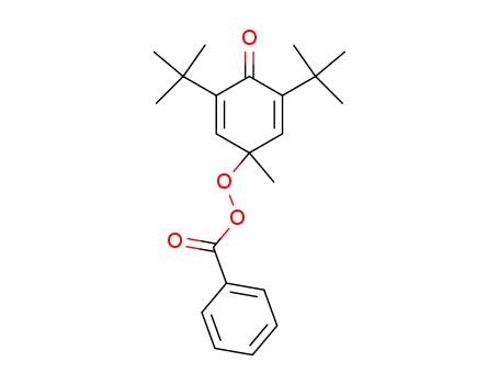Molecular Structure of 62926-77-6 (Benzenecarboperoxoic acid,
3,5-bis(1,1-dimethylethyl)-1-methyl-4-oxo-2,5-cyclohexadien-1-yl ester)