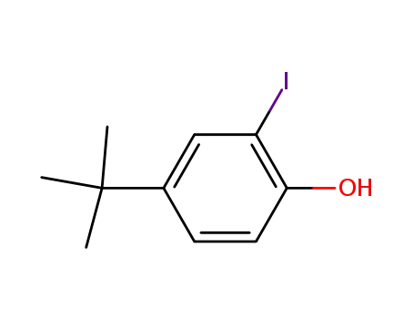 Molecular Structure of 38941-98-9 (4-(tert-Butyl)-2-iodophenol)