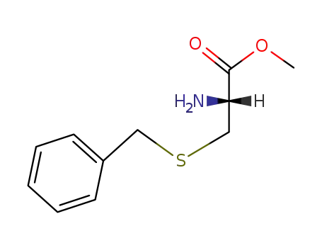 Molecular Structure of 22728-88-7 (L-Cysteine, S-(phenylmethyl)-, methyl ester)