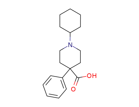 1-cyclohexyl-4-phenyl-piperidine-4-carboxylic acid
