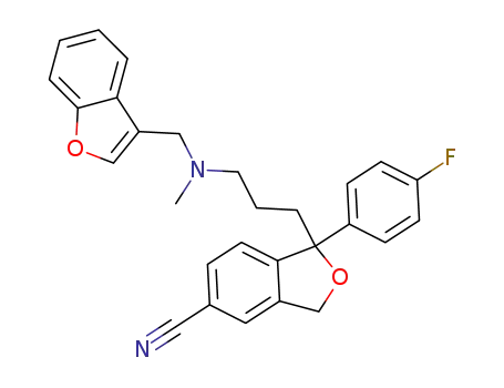 1-(3-((benzofuran-3-yl-methyl)(methyl)amino)propyl)-1-(4-fluorophenyl)-1,3-dihydroisobenzofuran-5-carbonitrile