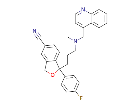 1-(4-fluorophenyl)-1-(3-(methyl(quinolin-4-ylmethyl)amino)-propyl)-1,3-dihydroisobenzofuran-5-carbonitrile