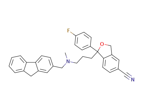 1-(3-(((9H-fluoren-2-yl)methyl)(methyl)amino)propyl)-1-(4-fluorophenyl)-1,3-dihydroisobenzofuran-5-carbonitrile
