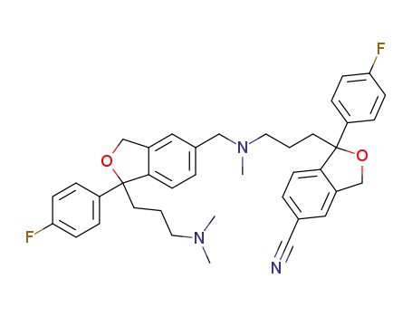 1-(3-(((1-(3-(dimethylamino)propyl)-1-(4-fluorophenyl)-1,3-dihydroisobenzofuran-5-yl)methyl)(methyl)amino)propyl)-1-(4-fluorophenyl)-1,3-dihydroisobenzofuran-5-carbonitrile