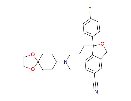1-(4-fluorophenyl)-1-(3-(methyl(1,4-dioxaspiro[4.5]decan-8-yl)-amino)propyl)-1,3-dihydroisobenzofuran-5-carbonitrile