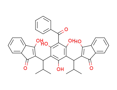2-(1-(3-benzoyl-2,4,6-trihydroxy-5-(1-(3-hydroxy-1-oxo-1H-inden-2-yl)-2-methylpropyl)phenyl)-2-methylpropyl)-3-hydroxy-1H-inden-1-one