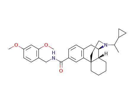 (4bR,9R)-11-(1-cyclopropylethyl)-N-(2,4-dimethoxybenzyl)-6,7,8,8a,9,10-hexahydro-5H-9,4b-(epiminoethano)phenanthrene-3-carboxamide