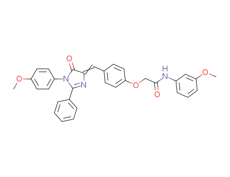 N-(3-methoxyphenyl)-2-(4-((1-(4-methoxyphenyl)-5-oxo-2-phenyl-1,5-dihydro-4H-imidazol-4-ylidene)methyl)phenoxy)acetamide