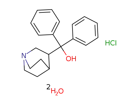 1-azabicyclo[2.2.2]oct-8-yl-diphenylmethanol hydrochloride dihydrate