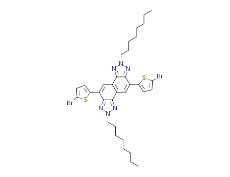 3,7-di(2-bromo-thiophen-5-yl)-naphtho[1,2-c:5,6-c]bis(2-octyl-[1,2,3]triazole)