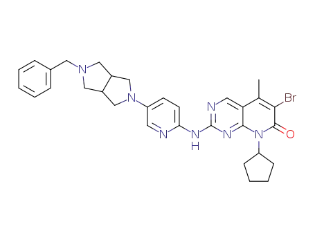 2-(5-(5-benzylhexahydropyrrolo[3,4-c]pyrrol-2(1H)-yl)pyridin-2-ylamino)-6-bromo-8-cyclopentyl-5-methylpyrido[2,3-d]pyrimidin-7(8H)-one