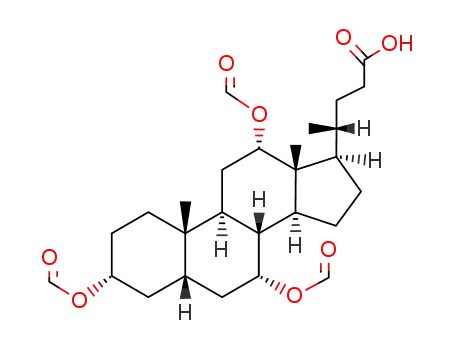 Molecular Structure of 2097-89-4 ((3alpha,5beta,7alpha,12alpha)-3,7,12-Tris(formyloxy)cholan-24-oic acid)
