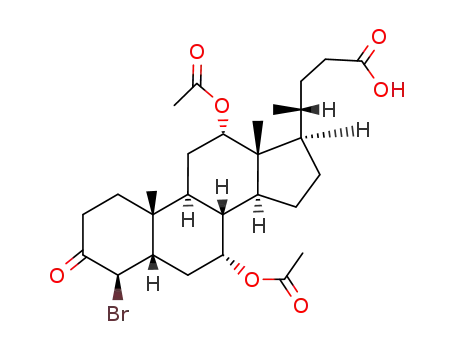 4β-bromo-7α.12α-diacetoxy-3-oxo-5β-cholanoic acid-(24)