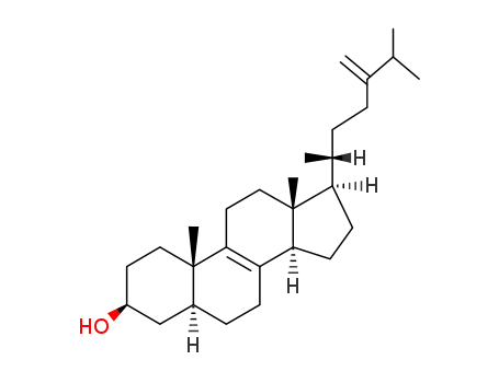Molecular Structure of 516-86-9 (8(9), (5-ALPHA)-CHOLESTEN-24-METHYLENE-3-BETA-OL)