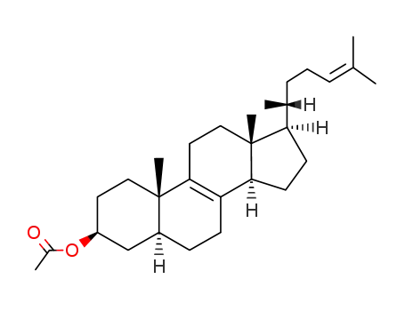 Molecular Structure of 2579-07-9 ([(3S,5S,10S,13S,14R,17R)-10,13-dimethyl-17-[(2R)-6-methylhept-5-en-2-y l]-2,3,4,5,6,7,11,12,14,15,16,17-dodecahydro-1H-cyclopenta[a]phenanthr en-3-yl] acetate)