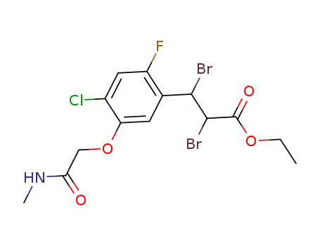 ethyl 2,3-dibromo-3-{4-chloro-2-fluoro-5-(N-methylcarbamoylmethoxy)phenyl}propionate