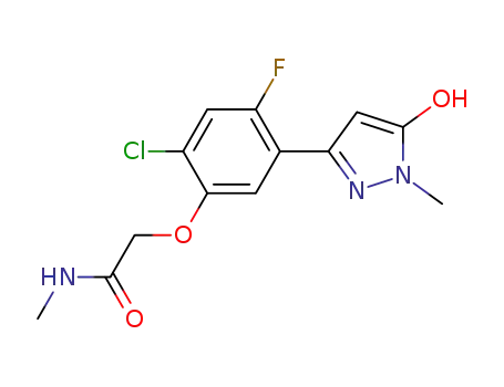 3-{4-chloro-2-fluoro-5-(N-methylcarbamoylmethoxy)phenyl}-1-methylpyrazol-5-ol