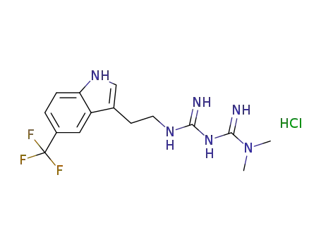 3-(2-(5-trifluoromethyl-1H-indol-3-yl)ethyl)-1,1-dimethylimidodicarbonimide diamide hydrochloride