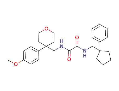 N-{[4-(4-methoxyphenyl)tetrahydro-2H-pyran-4-yl]methyl}-N′-[(1-phenylcyclopentyl)methyl]oxamide