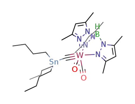 [W(≡CSnnBu3)(CO)2(hydrotris(3,5-dimethylpyrazol-1-yl)borate)]