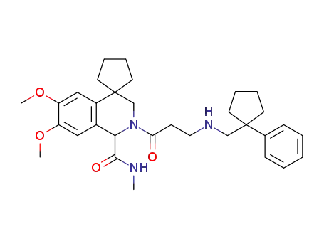 6',7'-dimethoxy-N-methyl-2'-{3-[(1-phenylcyclopentyl)methylamino]propanoyl}-2',3'-dihydro-1'H-spiro[cyclopentane-1,4'-isoquinoline]-1'-carboxamide