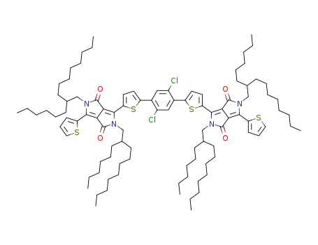 6,6'-((2,5-dichloro-1,4-phenylene)bis(thiophene-5,2-diyl))bis(2,5-bis(2-hexyldecyl)-3-(thiophen-2-yl)pyrrolo[3,4-c]pyrrole-1,4(2H,5H)-dione)