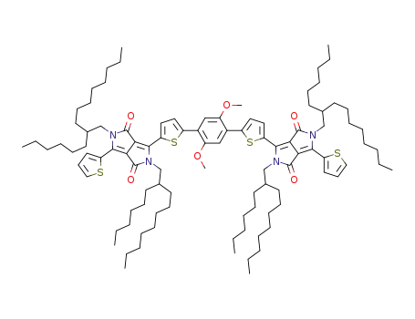 6,6'-((2,5-dimethoxy-1,4-phenylene)bis(thiophene-5,2-diyl))bis(2,5-bis(2-hexyldecyl)-3-(thiophen-2-yl)pyrrolo[3,4-c]pyrrole-1,4(2H,5H)-dione)