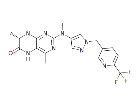 (7S)-4,7,8-trimethyl-2-[[1-[[6-(trifluoromethyl)-3-pyridyl]methyl]pyrazol-4-yl]methylamino]-5,7-dihydropteridin-6-one