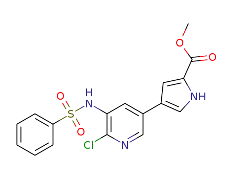methyl 4-(6-chloro-5-(phenylsulfonamido)pyridin-3-yl)-1H-pyrrole-2-carboxylate