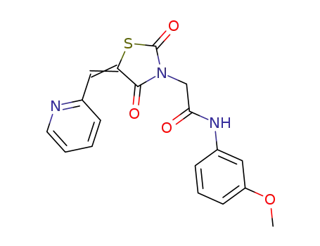 2-(2,4-dioxo-5-(pyridin-2-ylmethylene)thiazolidin-3-yl)-N-(3-methoxyphenyl)acetamide