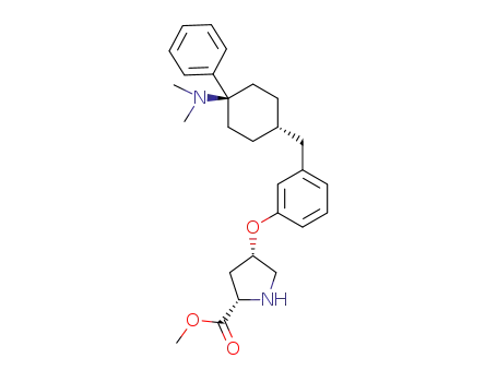 methyl (2S,4S)-4-(3-((4-(dimethylamino)-4-phenylcyclohexyl)methyl)phenoxy)pyrrolidine-2-carboxylate