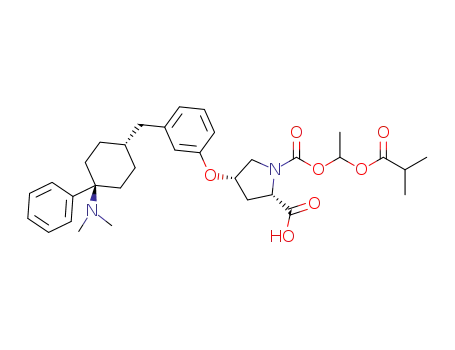 (2S,4S)-4-(3-((4-(dimethylamino)-4-phenylcyclohexyl)methyl)phenoxy)-1-((1-(isobutyryloxy)ethoxy)carbonyl)pyrrolidine-2-carboxylic acid