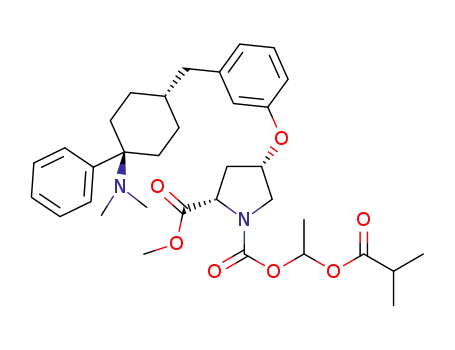1-(1-(isobutyryloxy)ethyl) 2-methyl (2S,4S)-4-(3-((4-(dimethylamino)-4-phenylcyclohexyl)methyl)phenoxy)pyrrolidine-1,2-dicarboxylate