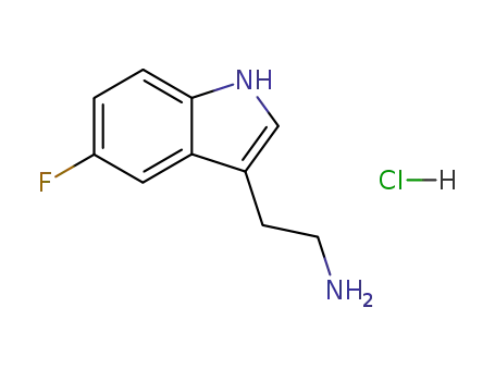 Molecular Structure of 2711-58-2 (5-Fluorotryptamine hydrochloride)