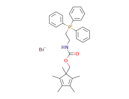 (2-((((1,2,3,4,5-pentamethylcyclopenta-2,4-dien-1-yl)methoxy)carbonyl)amino)ethyl)triphenylphosphonium bromide