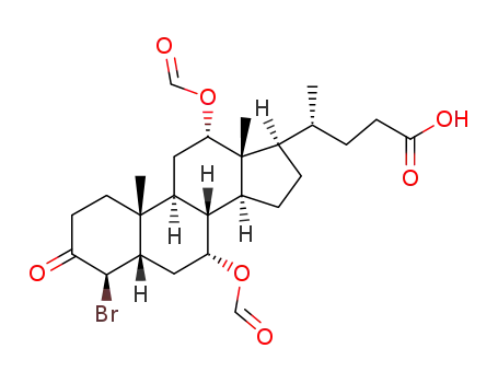 3-oxo-4β-bromo-7α,12α-diformyloxy-5β-cholan-24-oic acid