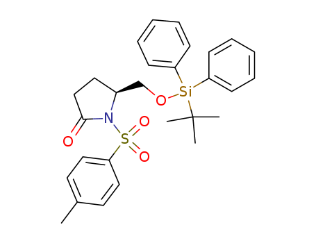 2-Pyrrolidinone, 5-[[[(1,1-dimethylethyl)diphenylsilyl]oxy]methyl]-1-[(4-methylphenyl)sulfon yl]-, (S)-