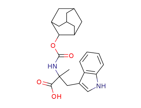 2-[(Adamantan-2-yl-oxy)-carbonyl]-amino-3-(1H-indol-3-yl)-2RS-methyl-propionic acid