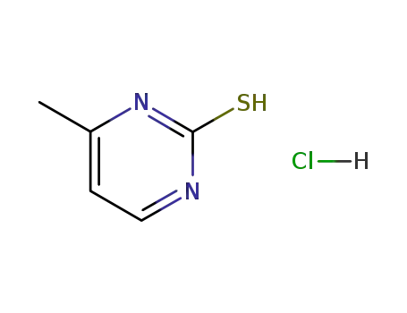 Molecular Structure of 6959-66-6 (2-MERCAPTO-4-METHYLPYRIMIDINE HYDROCHLORIDE)